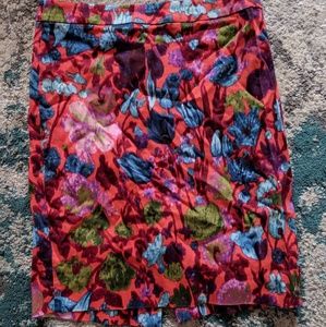 Pink Floral Banana Republic Pencil Skirt